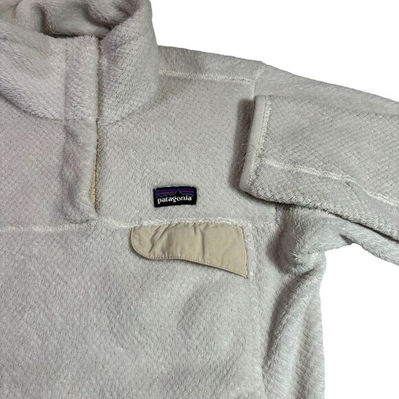 Women's Patagonia Re-Tool Snap T Fleece‎ Pullover Jacket White Cream Small - Picture 2 of 5